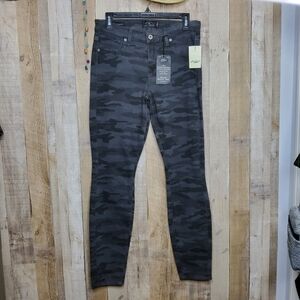 Lucky Brand Brooke Legging Jean Camo Gray Size 8 X 29 Luxe Stretch Mid-rise NWT